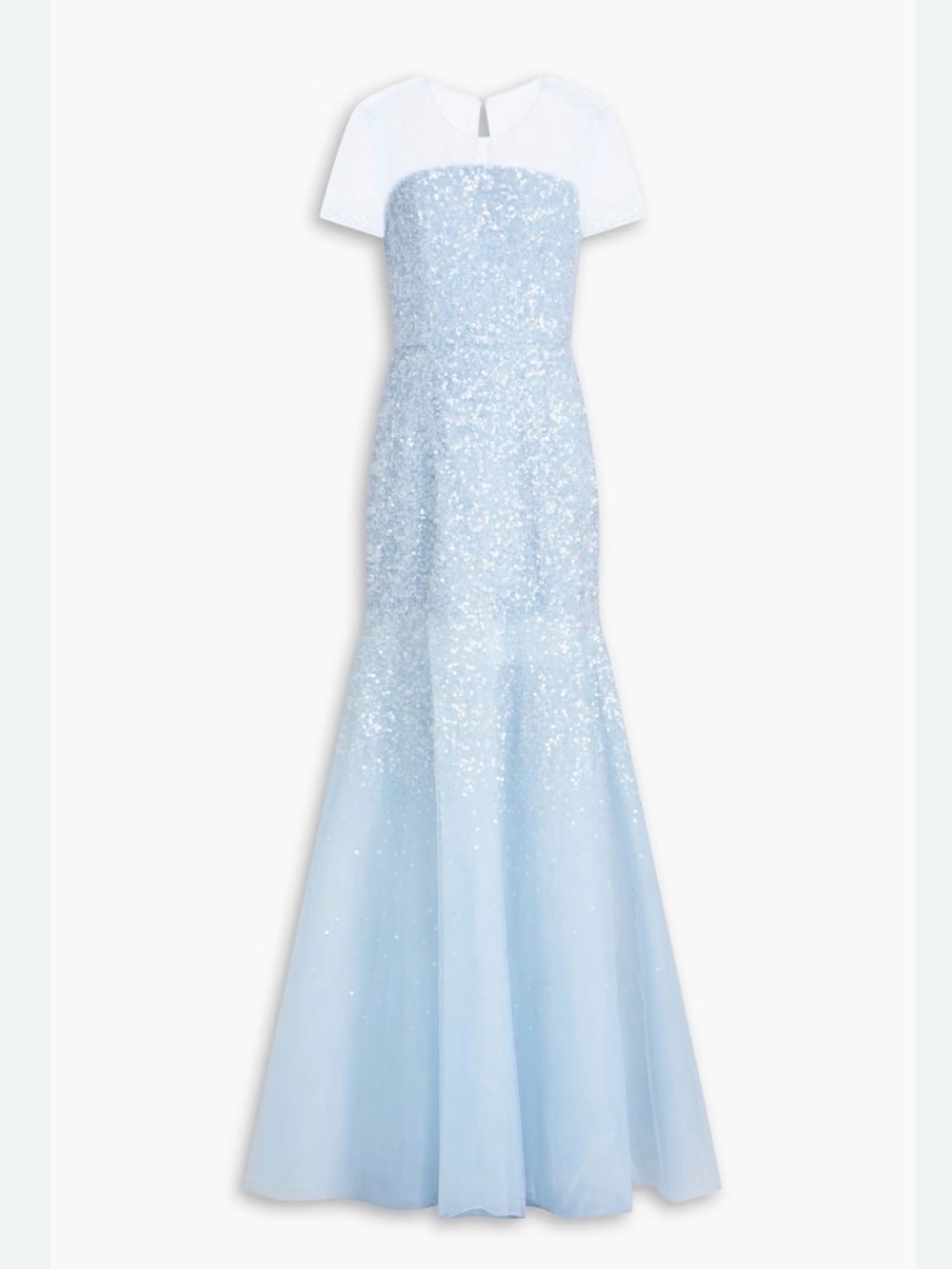CAROLINA HERRERA 
Embellished Tulle Gown In Sky Blue
size 4